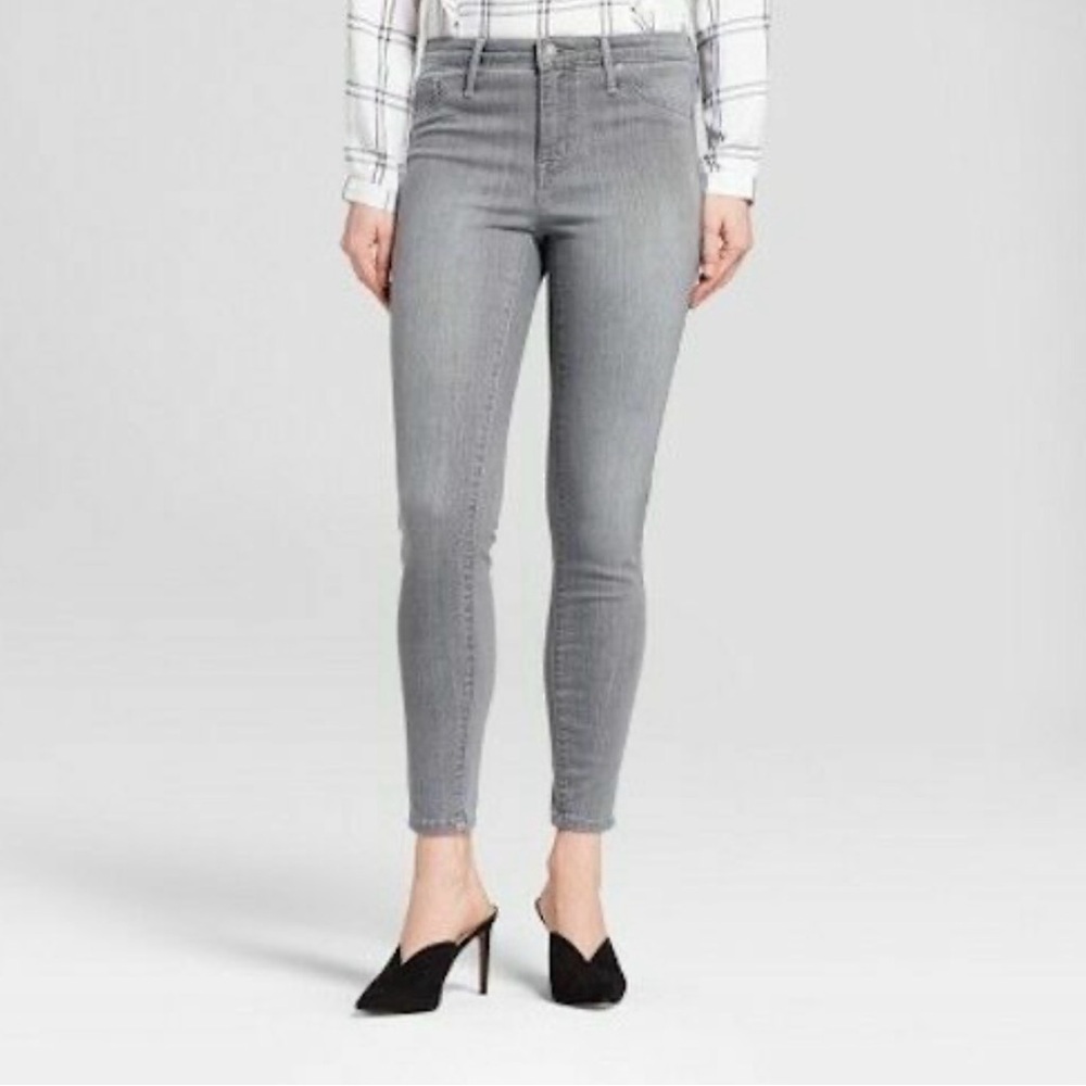 Mossimo Mid Rise Jegging Jeans Gray Stretch Lightweight Gray Women 12